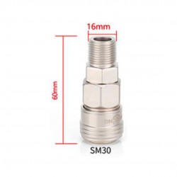 Home Store SM30 Pneumatic Male Threaded + Female Coupler Connector Fitting 3/8'' Home Store SM30 Pneumatic Male Threaded + Female Coupler Connector Fitting 3/8''