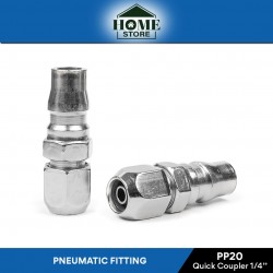 Home Store PP20 Pneumatic Male Coupler + Hose Connector Fitting 1/4''