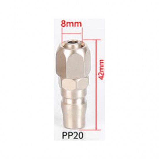 Home Store PP20 Pneumatic Male Coupler + Hose Connector Fitting 1/4'' Home Store PP20 Pneumatic Male Coupler + Hose Connector Fitting 1/4''