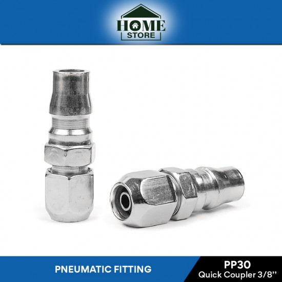 Home Store PP30 Pneumatic Male Coupler + Hose Connector Fitting 3/8'' Home Store PP30 Pneumatic Male Coupler + Hose Connector Fitting 3/8''