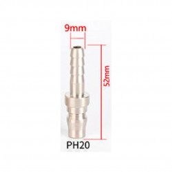 Home Store PH20 Pneumatic Male Coupler + Single Barb Tail Connector Fitting 1/4'' Home Store PH20 Pneumatic Male Coupler + Single Barb Tail Connector Fitting 1/4''
