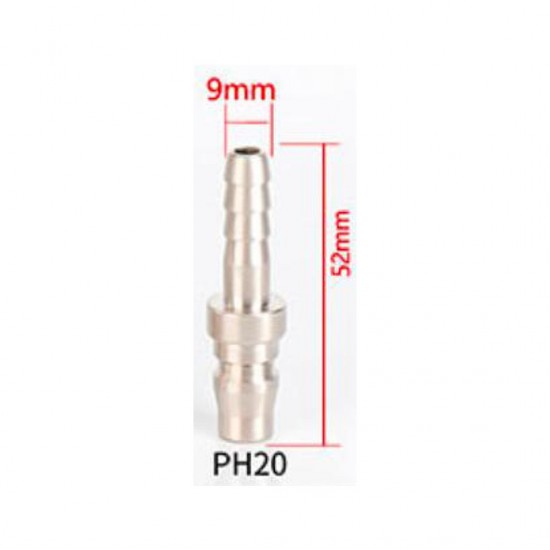 Home Store PH20 Pneumatic Male Coupler + Single Barb Tail Connector Fitting 1/4'' Home Store PH20 Pneumatic Male Coupler + Single Barb Tail Connector Fitting 1/4''