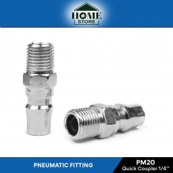 Home Store PM20 Pneumatic Male Coupler + Male Threaded Connector Fitting 1/4''