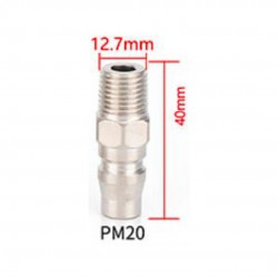 Home Store PM20 Pneumatic Male Coupler + Male Threaded Connector Fitting 1/4'' Home Store PM20 Pneumatic Male Coupler + Male Threaded Connector Fitting 1/4''