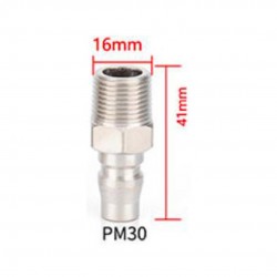 Home Store PM30 Pneumatic Male Coupler + Male Threaded Connector Fitting 3/8'' Home Store PM30 Pneumatic Male Coupler + Male Threaded Connector Fitting 3/8''