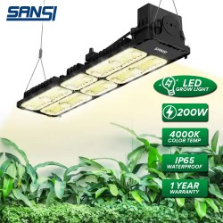 SANSI 200W Dimmable LED Grow Light 4000K Full Spectrum And Sunlight Grow Light Lamp For Indoor Garden Houseplants/Greenhouse