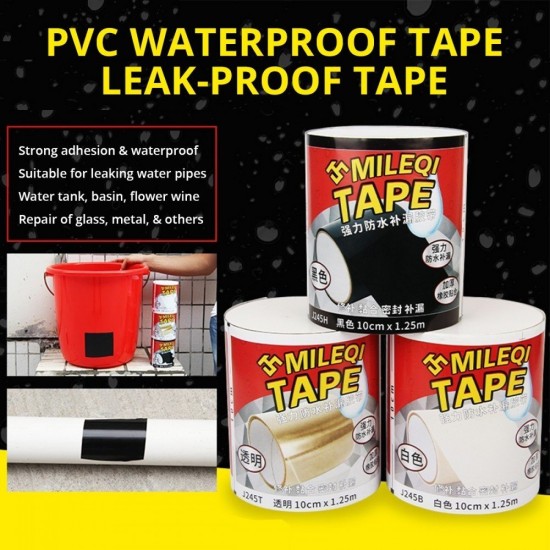 Mileqi PVC Waterproof Tape Strong Leakproof Repair Tape Mileqi PVC Waterproof Tape Strong Leakproof Repair Tape