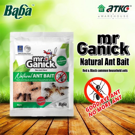 Baba Mr Ganick Natural Ant Bait Non-Toxic Racun Semut Semula Jadi 8Gram Baba Mr Ganick Natural Ant Bait Non-Toxic Racun Semut Semula Jadi 8Gram