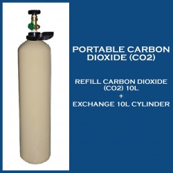 Gas Refill Carbon Dioxide 10L + Exchange 10L Seamless Steel Cylinder