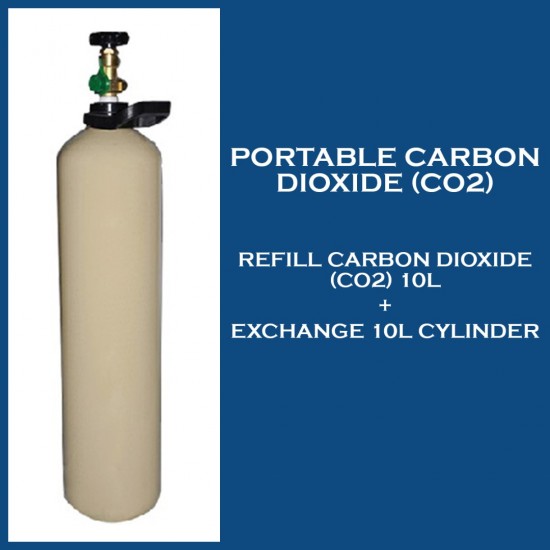 Gas Refill Carbon Dioxide 10L + Exchange 10L Seamless Steel Cylinder