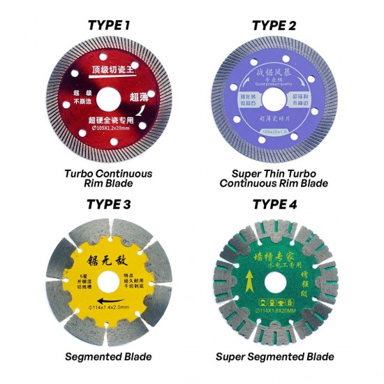 Home Store 4'' Diamond Cutting Wheel Blade For Concrete, Brick, Granite, Paver, Roof Tile Home Store 4'' Diamond Cutting Wheel Blade For Concrete, Brick, Granite, Paver, Roof Tile