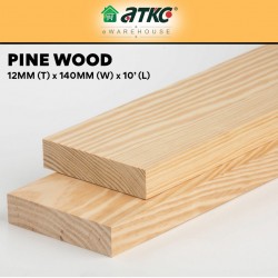 Home Store Pine Wood Timber Smooth Planed Surfaced Four Sides (S4S) 12MM (T) x 140MM (W) x 3000MM (L) 
