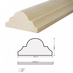 Home Store Pine Wood Timber DS10 Moulding Decorative Wainscoting 13MM (T) x 25MM (W) x 2400MM (L)