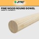 Home Store Pine Wood Timber Smooth Planed Round Dowel 45MM (D) x 1200MM (L) Home Store Pine Wood Timber Smooth Planed Round Dowel 45MM (D) x 1200MM (L)