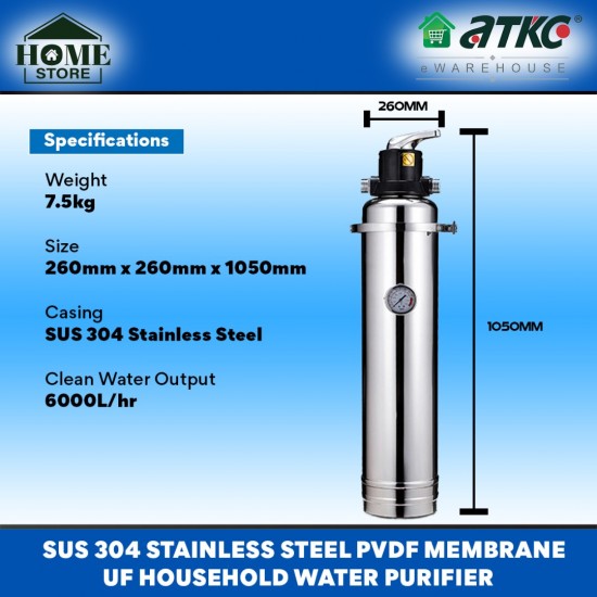 Home Store Replacement Cartridge Filter PVDF Ultrafiltration Membrane For 6000L Vertical Water Filter Purifier