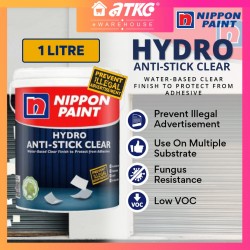 Nippon Paint Hydro Anti-Stick Clear Water-Based Clear Finish To Protect From Adhesive 1L