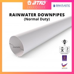 [SIRIM] Bina Plastic UPVC Rainwater Downpipe Normal Duty 82MM/ 110MM/ 160MM/ 200MM/ 250MM/ 315MM (D) x 5.8M (L)