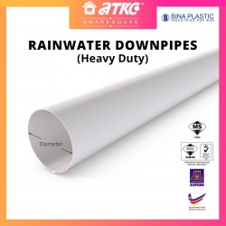 [SIRIM] Bina Plastic UPVC Rainwater Downpipe Heavy Duty 82MM/ 110MM/ 160MM/ 200MM/ 250MM/ 315MM (D) x 5.8M (L)
