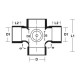 Bina Plastic UPVC Fittings Equal Double Branch Cross Tee 6" x 4" (160MM x 110MM)