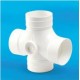 Bina Plastic UPVC Fittings Equal Double Branch Cross Tee 6" x 4" (160MM x 110MM)