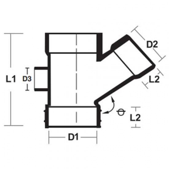 Bina Plastic UPVC Fittings 45° Y-Branch (Y-Tee) With I/O 4" 110MM Bina Plastic UPVC Fittings 45° Y-Branch (Y-Tee) With I/O 4" 110MM