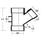 Bina Plastic UPVC Fittings 45° Y-Branch (Y-Tee) With I/O 4" 110MM Bina Plastic UPVC Fittings 45° Y-Branch (Y-Tee) With I/O 4" 110MM