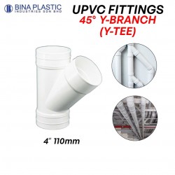 Bina Plastic UPVC Fittings 45° Y-Branch (Y-Tee) 4" 110MM
