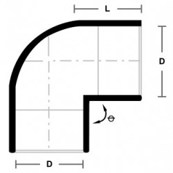 Bina Plastic UPVC Fittings Heavy Duty Bend 4" 110MM