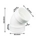 Bina Plastic UPVC Fittings 45° Plain Bend 3" 82MM Bina Plastic UPVC Fittings 45° Plain Bend 3" 82MM