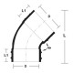 Bina Plastic UPVC Fittings 45° Plain Bend 4" 110MM Bina Plastic UPVC Fittings 45° Plain Bend 4" 110MM