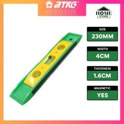 Home Store HT-C93 Torpedo Level Magnetic Mini Plastic Spirit Level Green 9'' (230MM)