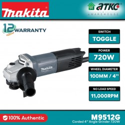 Makita M9512G Angle Grinder 4" 720W (Toggle Switch)