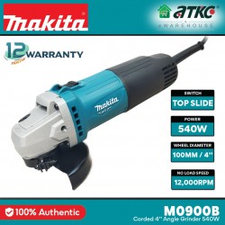 Makita M0900B Angle Grinder 4'' 540W (Switch Top Slide)