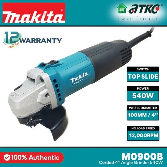 Makita M0900B Angle Grinder 4'' 540W (Switch Top Slide) Makita M0900B Angle Grinder 4'' 540W (Switch Top Slide)
