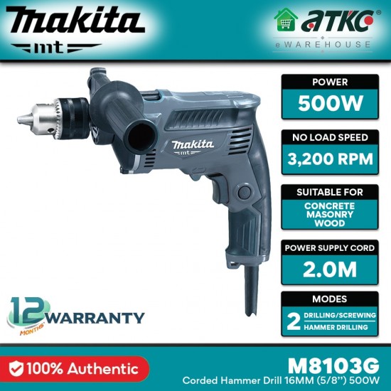 Makita M8103G Hammer Drill 13MM 430W Makita M8103G Hammer Drill 13MM 430W