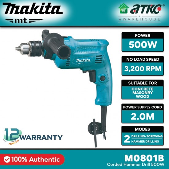 Makita M0801B Hammer Drill 16MM (5/8") 500W Makita M0801B Hammer Drill 16MM (5/8") 500W