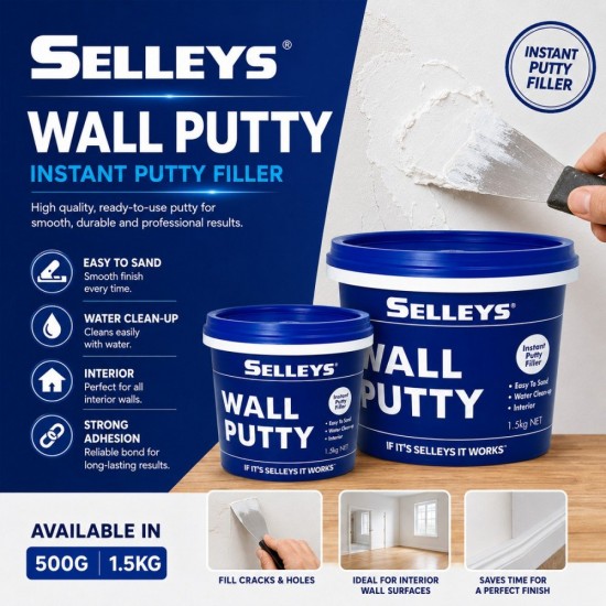 Selleys Wall Putty 500G / 1.5KG Selleys Wall Putty 500G / 1.5KG