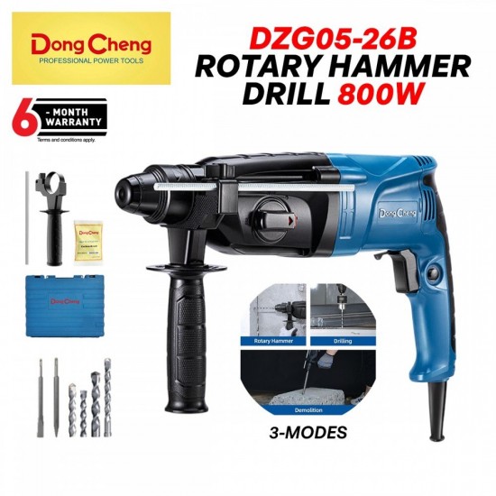DongCheng DZC05-26B 3 In 1 Rotary Hammer Drill SDS Plus 800W