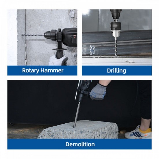 DongCheng DZC05-26B 3 In 1 Rotary Hammer Drill SDS Plus 800W