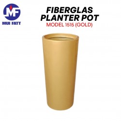 Mui Fatt 1515 Fiberglass Planter Pot 410MM (Top) x 300MM (Base) x 760MM (H) - Gold
