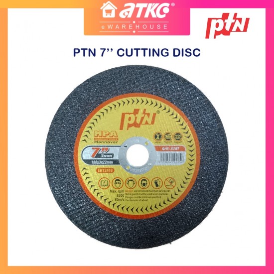 PTN Cutting Disc 7'' For Metal / Stainless Steel 180MM (D) x 3MM (T) x 22MM (BD) PTN Cutting Disc 7'' For Metal / Stainless Steel 180MM (D) x 3MM (T) x 22MM (BD)