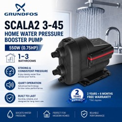 Grundfos SCALA2 3-45 Home Water Pressure Booster Pump 0.7HP