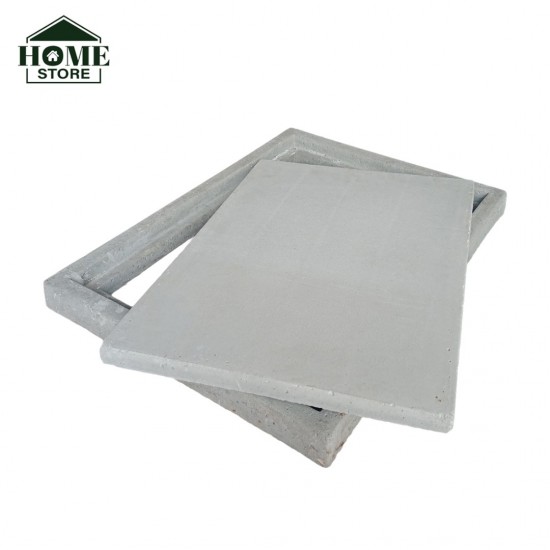 Home Store MC1824 Precast Concrete Manhole Cover With Reinforcement Steel Bars & Fibre Strands 25'' (L) x 19'' (W) x 2'' (T) Home Store MC1824 Precast Concrete Manhole Cover With Reinforcement Steel Bars & Fibre Strands 25'' (L) x 19'' (W) x 2'' (T)