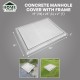 Home Store MC1824 Precast Concrete Manhole Cover With Reinforcement Steel Bars & Fibre Strands 25'' (L) x 19'' (W) x 2'' (T) Home Store MC1824 Precast Concrete Manhole Cover With Reinforcement Steel Bars & Fibre Strands 25'' (L) x 19'' (W) x 2'' (T)