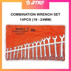 Rockey Combination Spanner Set Forged Steel 14PCS 8MM-24MM