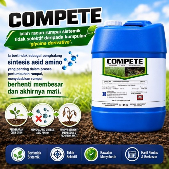 20L Compete Racun Rumput (Kelas IV) 20L Compete Racun Rumput (Kelas IV)
