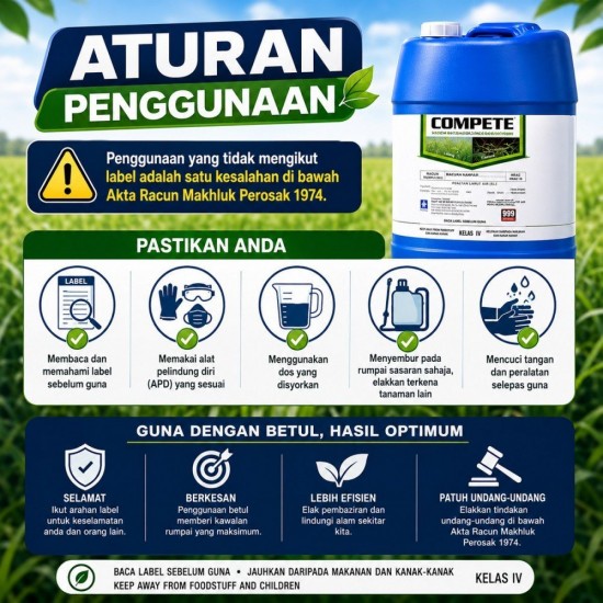 20L Compete Racun Rumput (Kelas IV) 20L Compete Racun Rumput (Kelas IV)