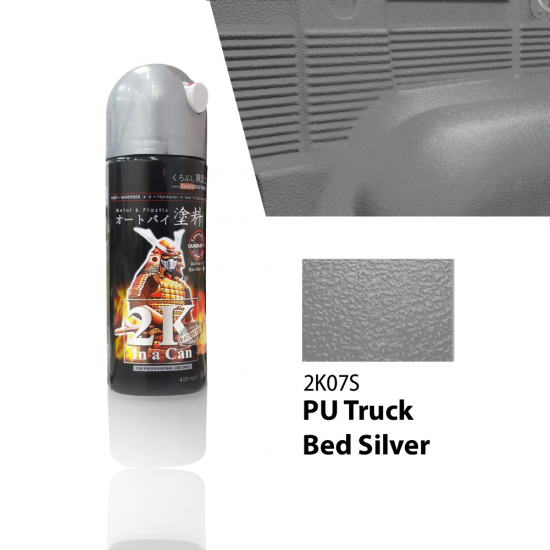 Samurai Paint 2K Coat 2K07S PU Truck Bed Silver 400ML