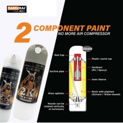 Samurai Paint 2K Coat 2K08 Undercarriage Epoxy Black 400ML Samurai Paint 2K Coat 2K08 Undercarriage Epoxy Black 400ML