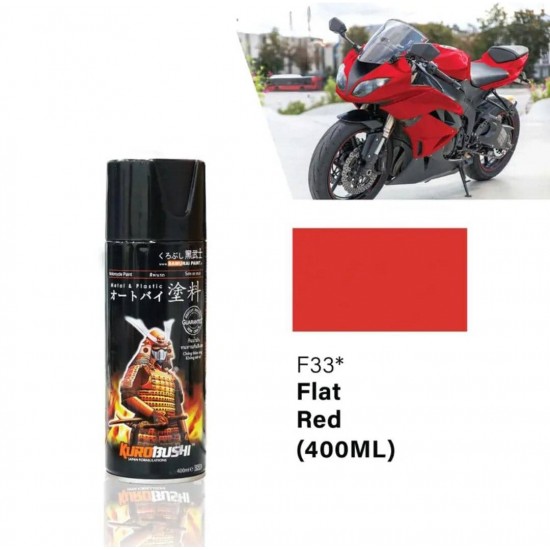 Samurai Paint Flat Colour F33 Flat Red 400ML